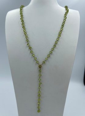 Collana di Peridoto naturale intervallato da oro giallo